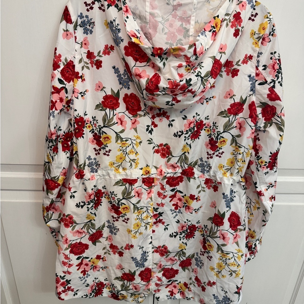 Floral Zippered Women's Spring Jacket. Cottagecore floral girly spring Size L - Picture 8 of 9